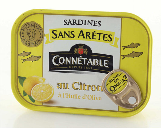 Connetable Sardinen ohne Gräten mit Zitrone in nativem Olivenöl extra