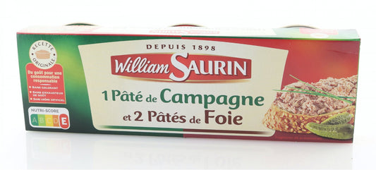 William Saurin Pâté de Foie + Pâté de Campagne 234g